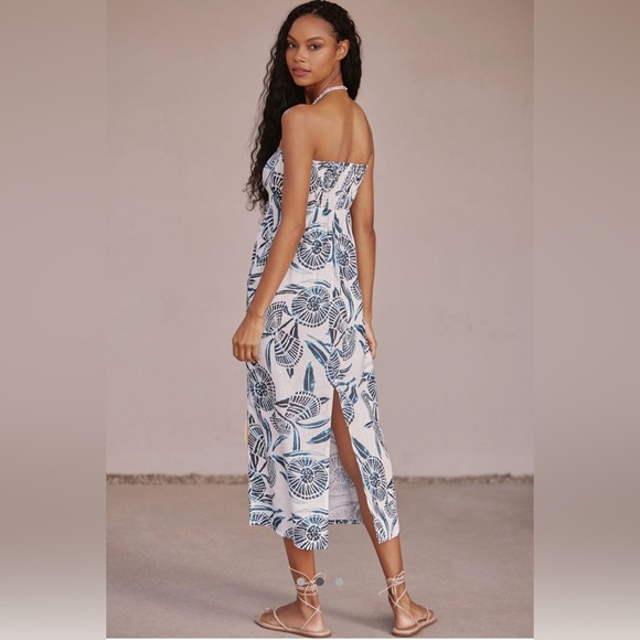 Elegant Strapless Floral Dress - Picture 4 of 5